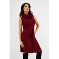 thumbnail image 2 of Vestido tejido cuello cascada Roman Fashion /Juvenil, 32162 (Vino) vino XCH, 2 of 6