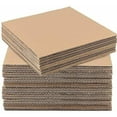 thumbnail image 1 of 36 Corrugated Cardboard Sheets 12 x 12 Inches Brown Kraft Large Craft Paper Squares Thick Flat Card Board Inserts for Packing Shipping Crafts Mailing Dividers Packaging by HTOOQ - -, 1 of 4