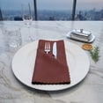 thumbnail image 4 of REGALWOVEN Set of 12 Cloth Napkins, Satin Washable and Reusable Table Dinner Napkins for Restaurant, Weddings, Event and Parties Brown 17x17inch, 4 of 6