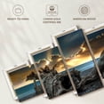 thumbnail image 6 of Elephant Stock Rhodes Island Driftwood Wall Art - Horizontal Multi Panel Canvas - Living Room Wall Decor - Beach Multi Panel - Gray And Blue Decor - 80" x 36", 6 of 8