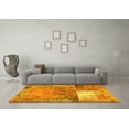 thumbnail image 3 of Ahgly Company Machine Washable Indoor Rectangle Patchwork Yellow Transitional Area Rugs, 2' x 3', 3 of 4