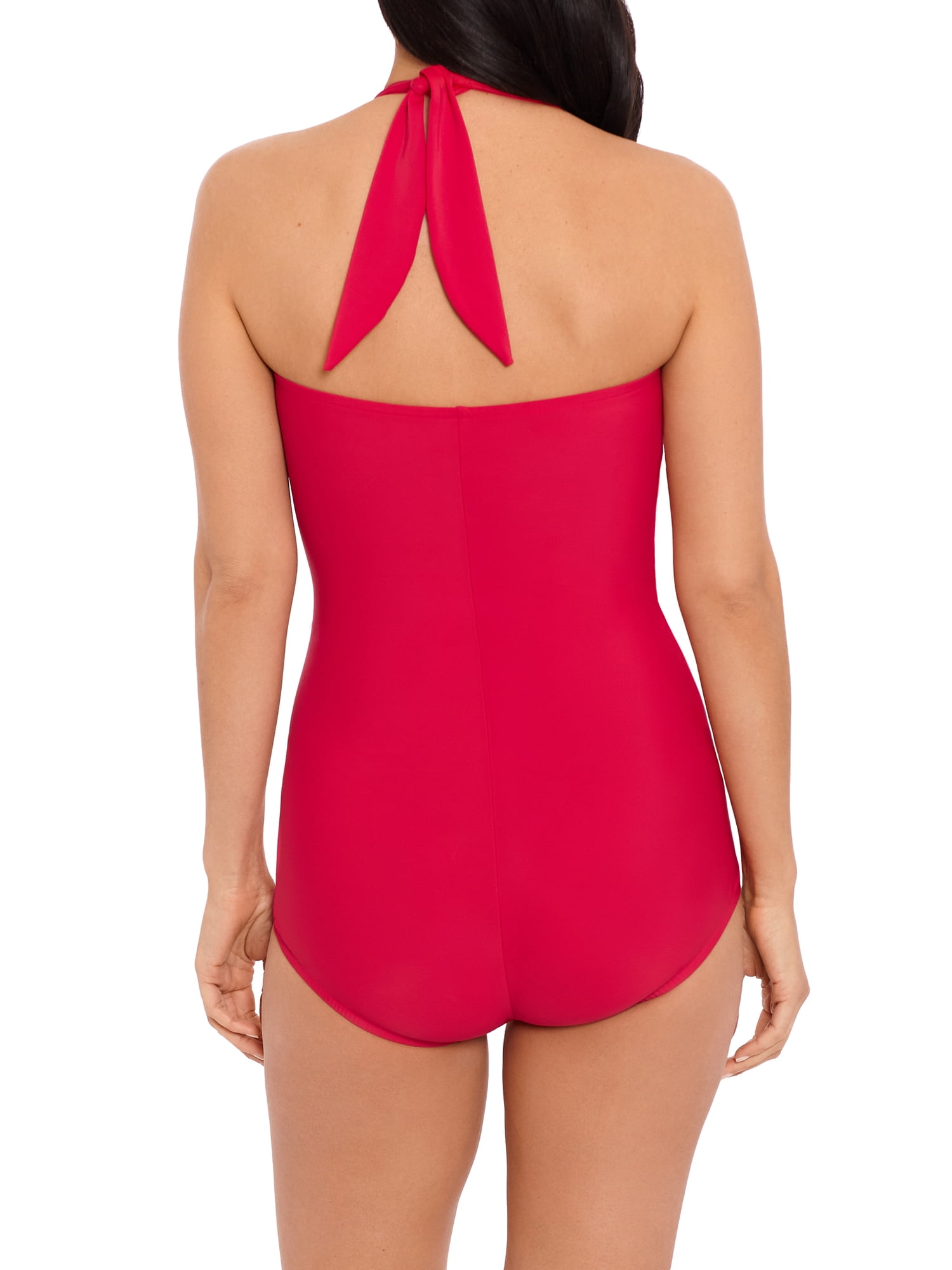 Simply Slim Women's and Plus Glam Sheath One Piece Swimsuit, Sizes M-3X