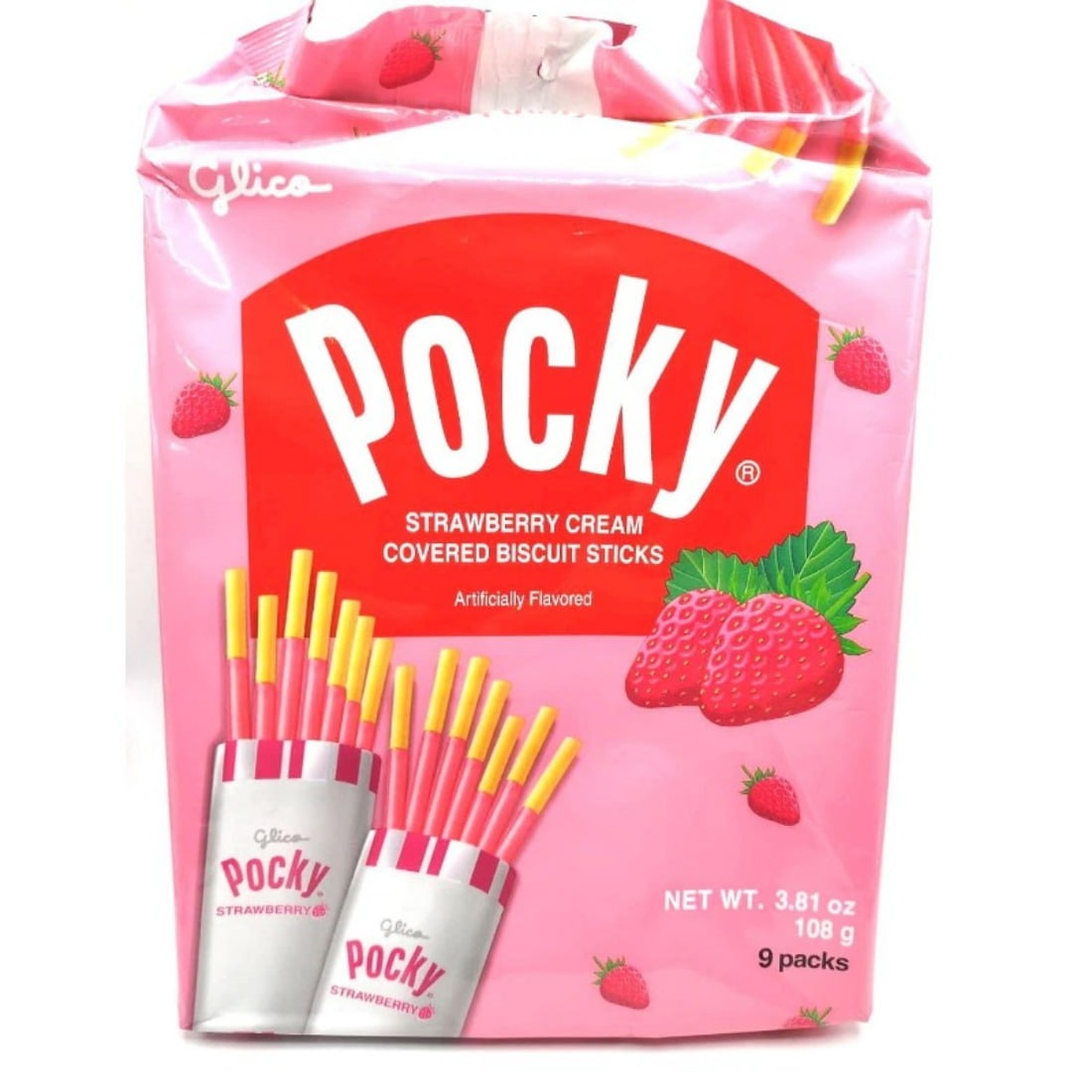 Pocky Sticks Japanese Snacks Variety Pack of 3 - Poky Stix Strawberry, Chocolate, Cookies, and Cream Asian Candy by Grateful Grocer