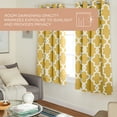 thumbnail image 6 of TOWN & COUNTRY EVERYDAY Ironwork Geo Trellis Sateen Indoor Curtains, Room Darkening Blackout, Grommet Top, Energy Efficient, 2-Pack Set, 52"x63", Sundress Yellow, 6 of 10