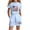 Light Blue, variant on CHUMUD Girls 4th of July USA Shirt American Flag Patriotic Daisy Print Sets 2 Piece Kids T-Shirt & Elastic Waist Shorts 3-14 Years