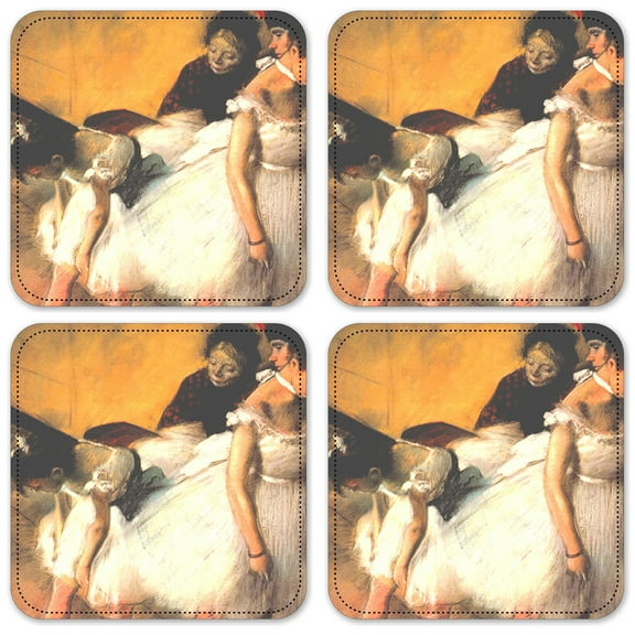 Vinyl Drink Coasters - Set of 4 - Degas: Dance Examination