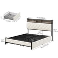 thumbnail image 4 of Dextrus Queen Size Platform Bed Frame 4 Storage Drawers and Headboard, No Box Spring Required,Beige, 4 of 5