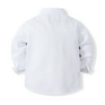 thumbnail image 6 of Boys Dress Clothes Button down Shirt +Bowtie+Vest+Pants 4 Pieces Gentleman Outfit Set One Birthday Outfit Boy for Boys 4-5 Years, 6 of 9