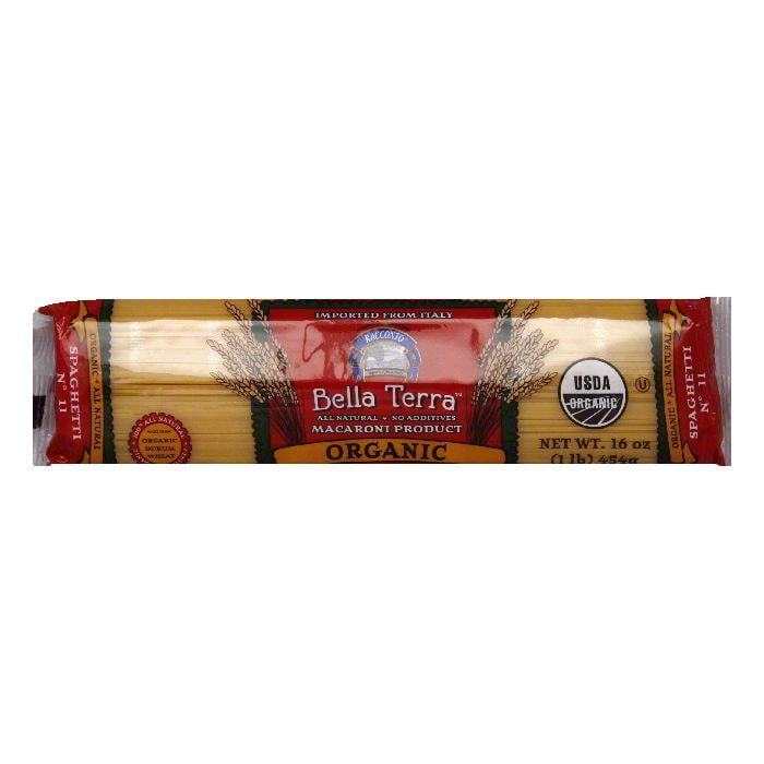 Bella Terra Pasta Spaghetti Organic, 16 OZ (Pack of 12)