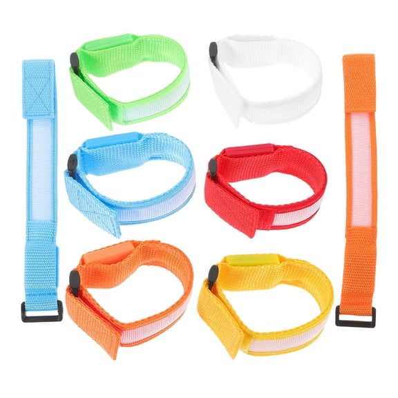 HEANUJJ 8Pcs LED Bracelet Assorted Colors Glowing Sports Wristband for Running Safety