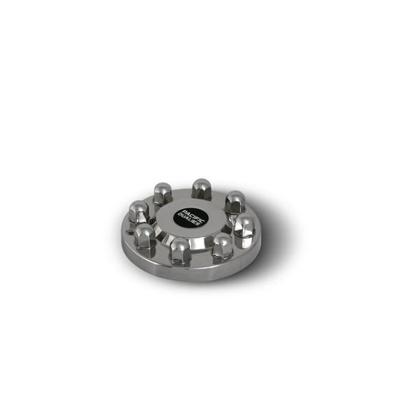 Pacific Dualies Wheel Simulator Axle Cover 29-1603 Fits Pacific Dualies Wheel Simulator Part 29-1608; Front; Bolt-On; Polished; Stainless Steel