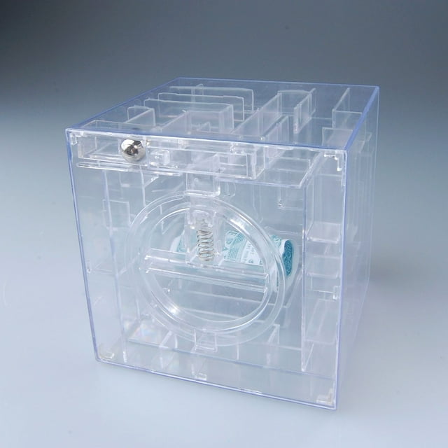Maze Puzzle Money Box Money Saving Box, Maze Money Cube Bank, Coin Cash