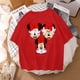 thumbnail image 1 of Woman Summer New 2022 Hot Cartoon Disney Mickey And Friends Minnie Mouse Leopard Bow Portrait T-Shirt Short Sleeve Teen TopsL Gao Jinjia LED, 1 of 2