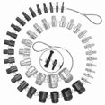 thumbnail image 1 of 44Pcs Nut and Bolt Thread Checker-Thread Checker Standard and Metric, 1 of 5