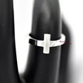 thumbnail image 6 of SS DESIGNS High Polished Sterling Silver Minimalist 10mm Cross Ring, Cross Promise Ring, Simple Plain Silver Christians Jewelry, Gift for Her, 6 of 6