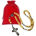 thumbnail image 4 of Joyería Católica CatholicDivin03 1Pza 45cm 5.3x3.1cm Cruz Cuentas 10mm Madera Amarillo., 4 of 4