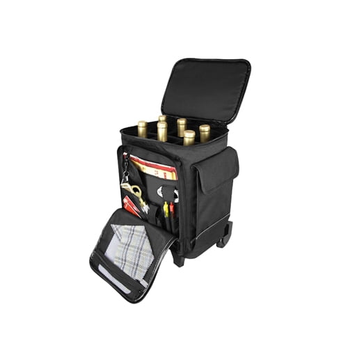 Travelwell 6 BOTTLE LIMO WINE CASE W/ WHEELS - Walmart.com