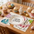thumbnail image 4 of Fesfesfes Easter Placemat Linen Table Mat Heat Proof Dining Table Mat Kitchen Dining Table Accessories for Home Easter Party Table Decor, 4 of 6