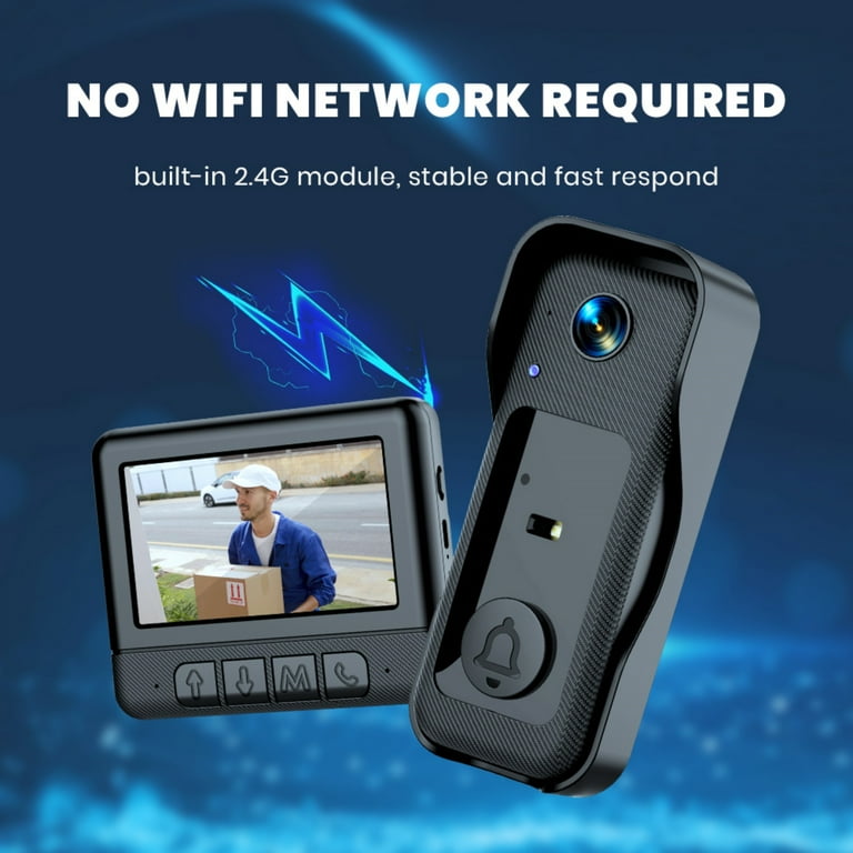 Visual smart doorbell with 4.3-inch color display, 0.3 megapixel