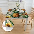 thumbnail image 2 of Awypu Colorful Pattern Tropical Exotic Flowers and Pineapple Square Tablecloth for Outdoor Picnic Camping and Indoor Kitchen Dining Party 100% Polyester Fiber 52*52, 2 of 8