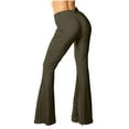 thumbnail image 3 of AherBiu Flare Yoga Pants for Women Comfy Stretch High Waisted Bell Bottom Leggings Athletic Trousers, 3 of 5