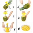 thumbnail image 5 of Pineapple Cutter, Stainless Steel Pineapple Corer and Slicer, Fruit Core Removal Tool, Easy to Clean (Yellow), 5 of 5