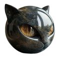 thumbnail image 2 of Halloween Cat Sculpture Resin Tabletop Statue Del (marrón Claro), 2 of 9