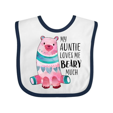 

Inktastic My Auntie Loves Me Beary Much with Cute Bear Gift Baby Boy or Baby Girl Bib