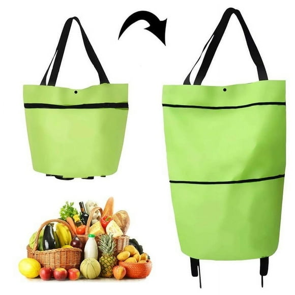 EGNMCR Closet Organizers and Storage, Organization and Storage, Storage Bins Shopping Bag Folding Portable Grocery Cart Small Cart Handbag With Wheels For Home Delivery Cart Small Trailer storage cart