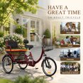 thumbnail image 5 of Akaber Adult Tricycle, 20 Inch 3-Wheel Bikes, Low Step-Through Trike for Adults with Seat, Front and Rear Baskets for Women, Seniors, Men, Easy Assembly Video Guide, 5 of 8
