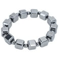 thumbnail image 3 of Terahertz Bracelet Rectangle Beads,  Thermal Conductivity Elastic Rope Natural Terahertz Rectangle Bracelet Unblock Meridians  for Men for Home, 3 of 8
