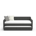 thumbnail image 4 of Tufted Twin Daybed with Roll-Out Trundle in Grey, 4 of 9