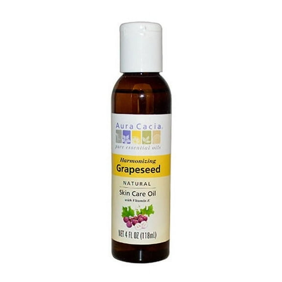 Aura Cacia Natural Skin Care Oil With Vitamin E, Grapeseed - 4 Oz