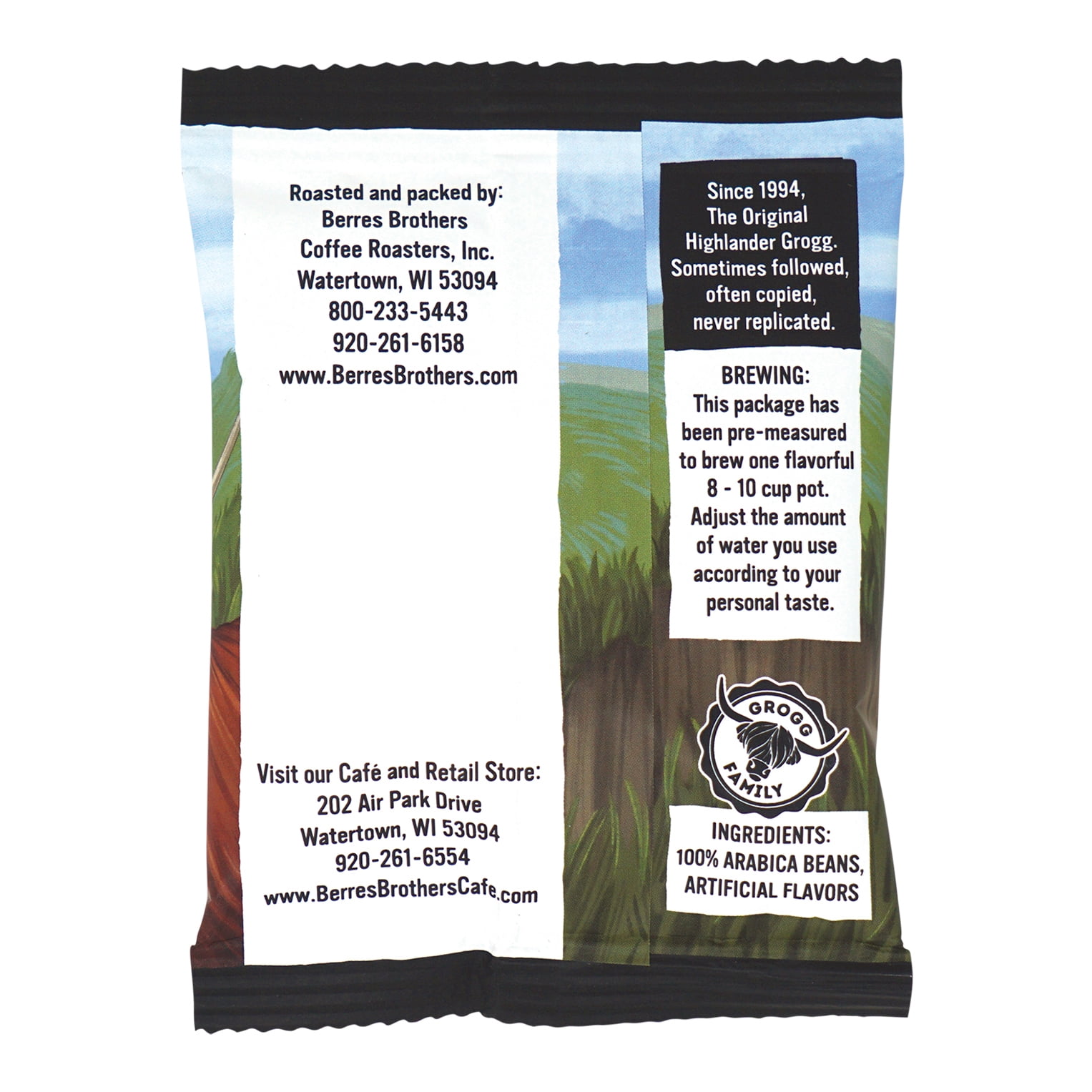 Berres Brothers Coffee Roasters Highlander Grogg Decaf Coffee, 1.5 oz