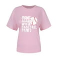 thumbnail image 4 of Casual Summer Tshirts For Women Fashion Baseball Mom Theme Printed Round Neck Short Sleeve T Shirt, 4 of 4