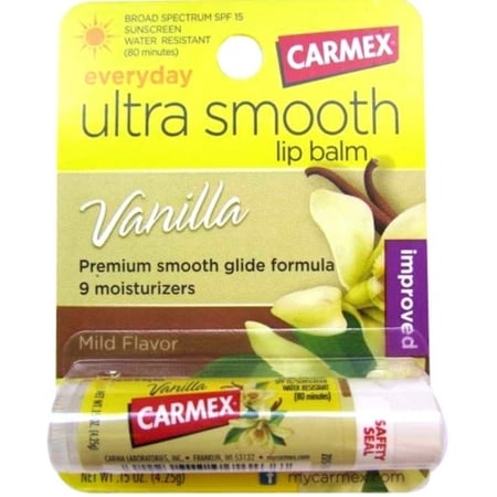 Carmex Moisturizing Lip Balm Vanilla 0.15 oz (Pack of 4)