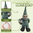 thumbnail image 5 of ICERUN Garden Gnomes,Resin Airforce Gnome Elf Yard Decorations Outdoor,Flower Bed Scene Funny Garden Gnomes,Style4, 5 of 7