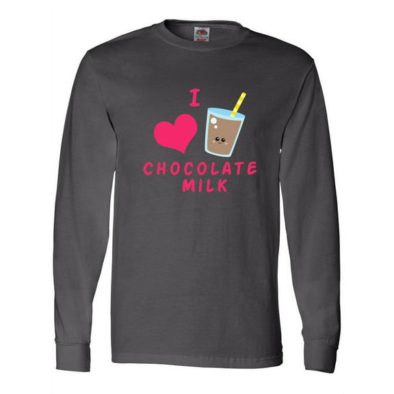 Inktastic I Love Chocolate Milk Long Sleeve T-Shirt