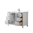 thumbnail image 2 of Wyndham Collection Daria 48" Wood Single Bathroom Vanity in White/Chrome, 2 of 5