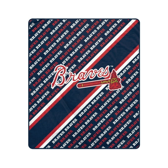 Pegasus Atlanta Braves 60" x 70" Diagonal Lined Wordmark Ultra Soft Blanket