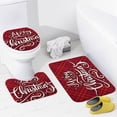 thumbnail image 3 of SKYSONIC Non-Slip 3 Piece Bathroom Rug Set Christmas on Red Tartan Soft Contour Rug + Toilet Lid Cover + Bath Mat for Bathroom Decor, 3 of 6