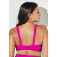 thumbnail image 4 of Swimsuits for All Women's Bra Sized Drape Front Underwire Bikini Top, 4 of 5