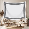 thumbnail image 2 of Black Geometric Large Tapestry for Bedroom Wall Hanging Tapestry, Modern Abstract Art Key Greek Design Ceiling Backdrop Tapestries Poster Blanket Wall Decor for Teens Room Living Room Dorm 86" x 104", 2 of 8