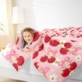 thumbnail image 4 of Homewish Red Bowknot Cherry 2pcs Bedding Comforter Set For Children Teens Girls,Chic Floral Daisy Twin Comforter Sets,Cartoon Polka Dots Breathable Bedding Set,Luxury Bedroom Decor,Reversible, 4 of 8