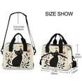 thumbnail image 3 of Lunch Bag Portable Crossbody Meal Bag Cooler Bag Insulated Lunch Bag Food Bag Handheld & Crossbody Design Cute Cartoon Black Cat, 3 of 6
