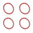thumbnail image 1 of Unique Bargains 4 Pcs Car Engine Start Stop Decoration Ring Rhinestone Push Start Button Knob Trim Knob Bling Ring Red, 1 of 7