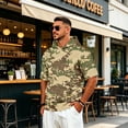 thumbnail image 6 of UDAUDU Men's Short Sleeve Hoodie Camo Lightweight Breathable Short Sleeve Hoodies Athletic Fall Trendy Sweatshirt Brown 3XL, 6 of 9