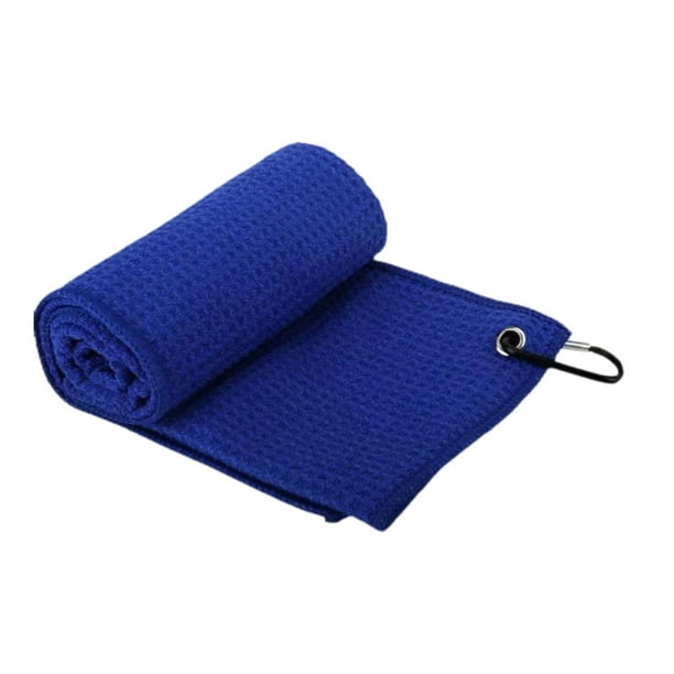 Toalla de golf, toalla limpiadora de pelotas de golf para amantes del golf, suave, pequeña, con absorción de agua. Azul