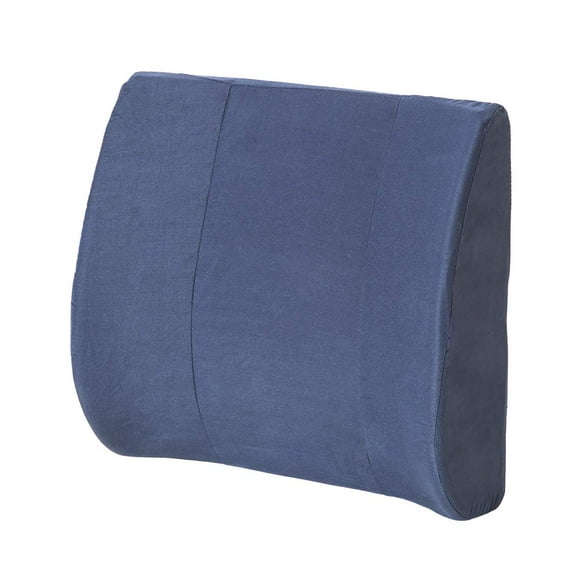 Essential Medical Supply Lumbar Back Support Cushion with Strap, Navy Color, 1 Ea..