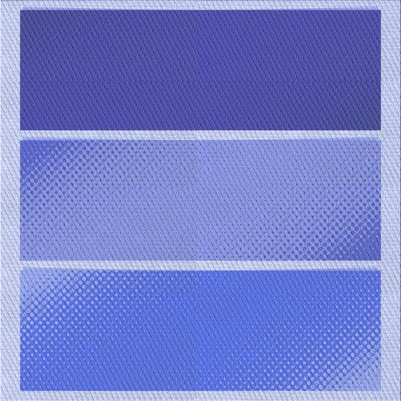 Ahgly Company Indoor Square Patterned Denim Blue Area Rugs, 7' Square